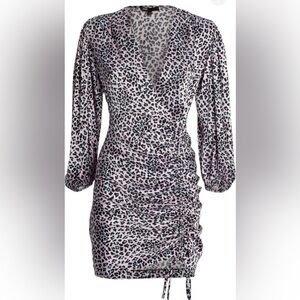 Maje Revetu Leopard Print Puff Sleeve Dress Size 4 | NWT | Best Price is $36
